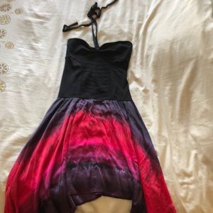 Bebe dress strapless silk size M